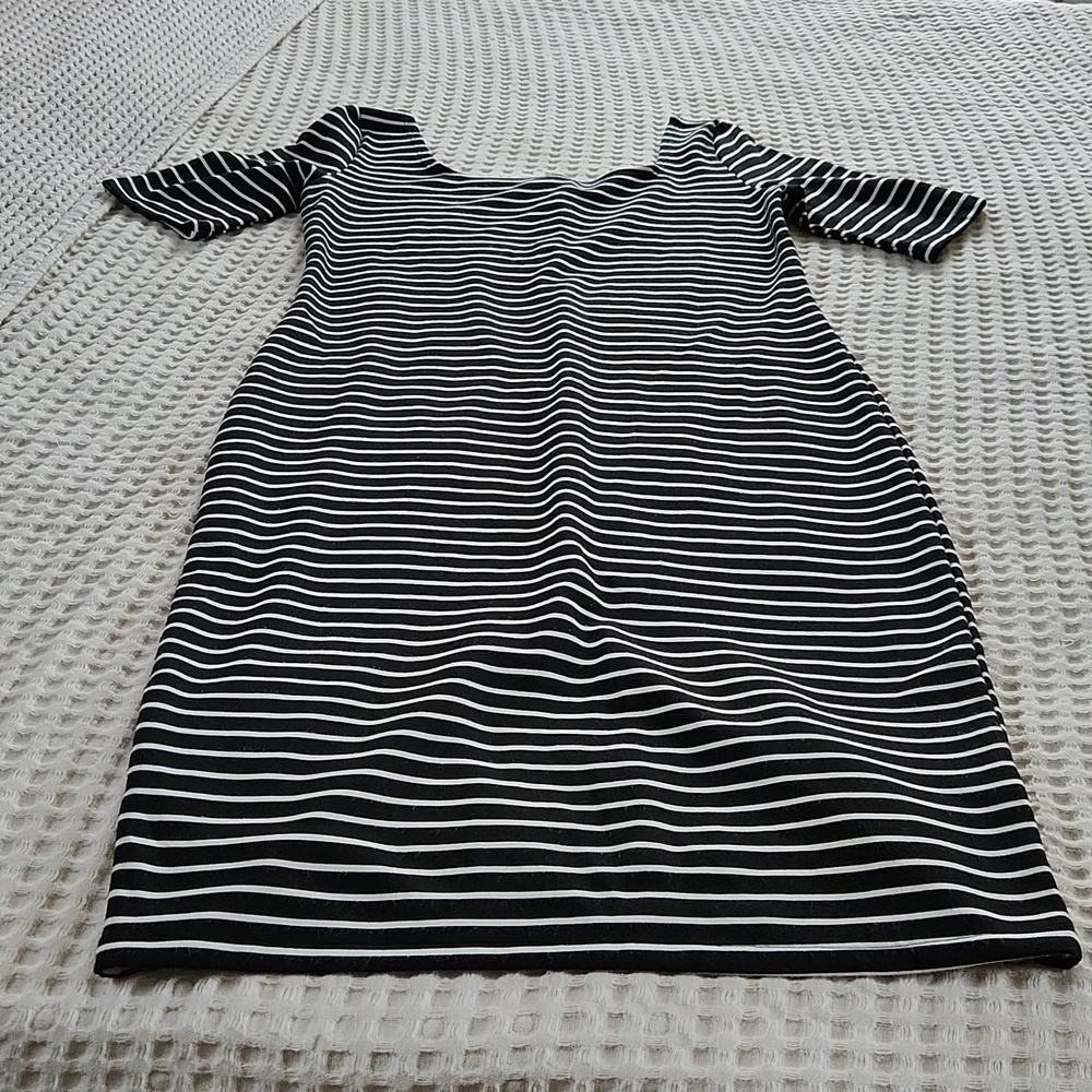 Bodycon striped dress size L Concert Date Night Party Y2K Blokecore - Picture 2 of 5